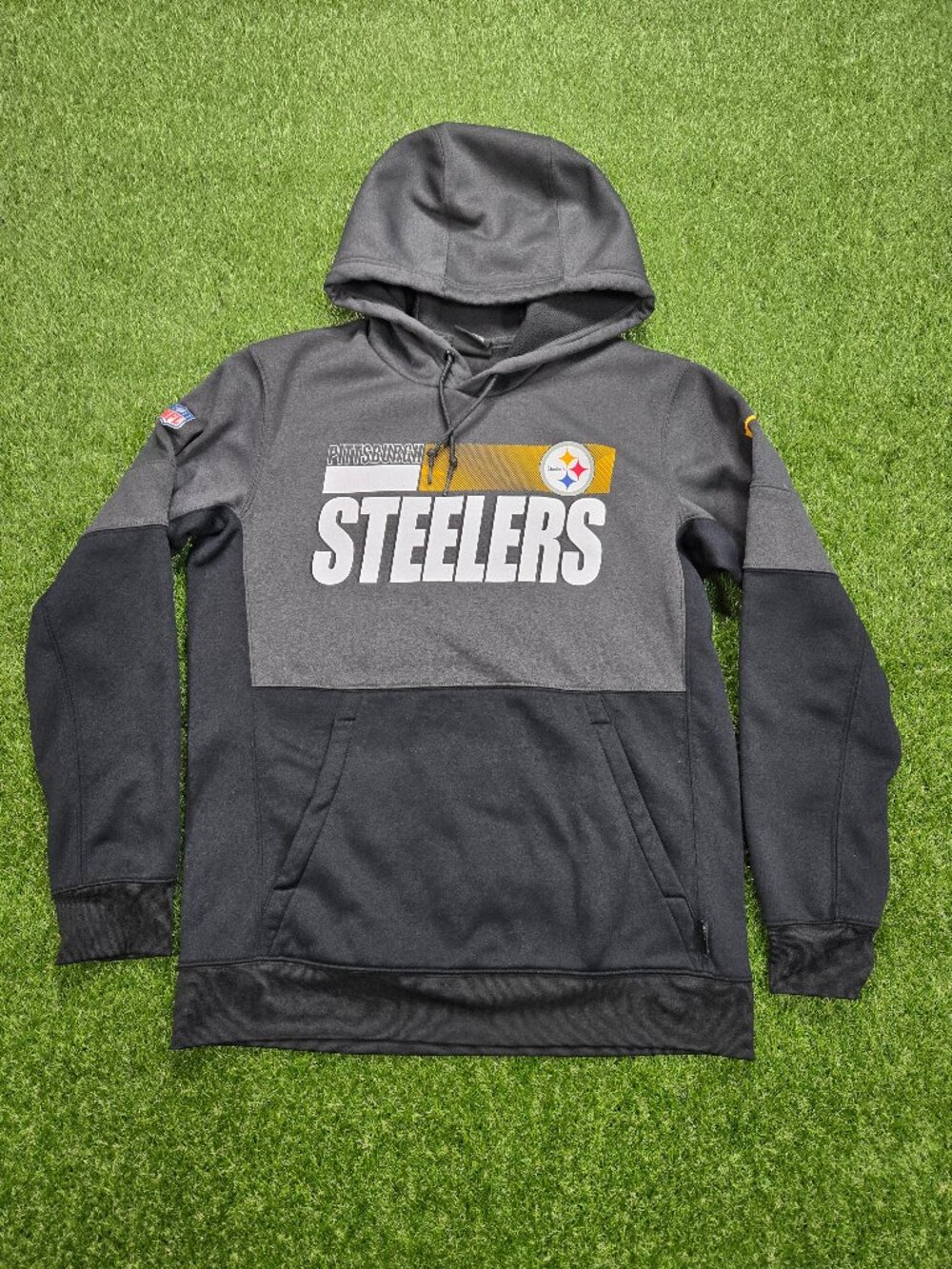 Nike Pittsburgh Steelers Hoodie Mens Medium NFL On Field Football Dri-Fit